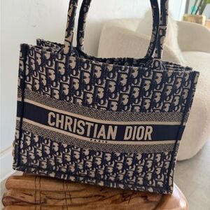 Medium Dior Book Tote
Ecru and blue